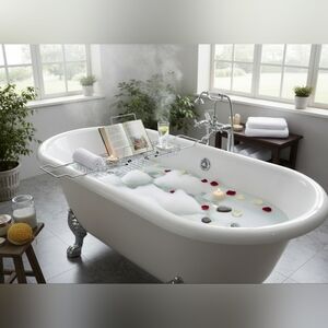 Stainless Steel Chrome Polished Bathtub Tray Caddy, New in Box